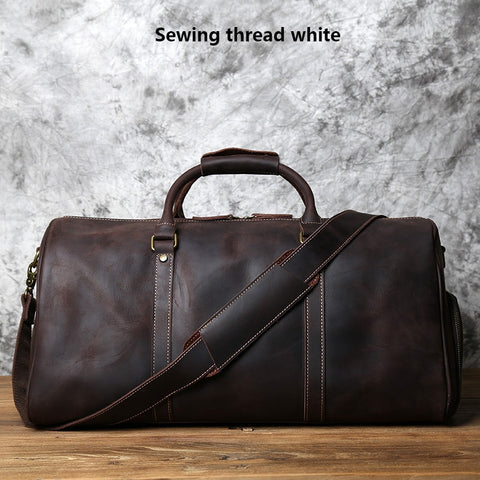 First Layer Cowhide Leather Travel Bag