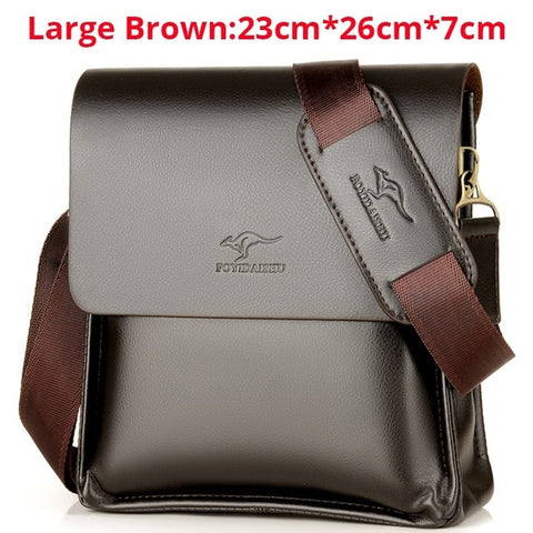 Luxury Kangaroo Brand Leather Messenger Bag