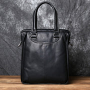 Top Layer Cowhide Leather Men's Business Handbag