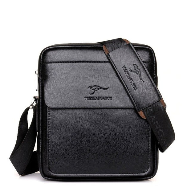 Vertical Business Leather Shoulder Bag