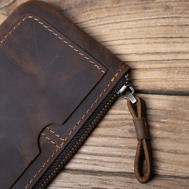 First Layer Cowhide Leather Mini Men's Wallet