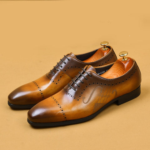 British Style Oxfords Men Dress Shoes