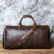 Men's Retro Crazy Horse Cowhide Leather Travel Bag