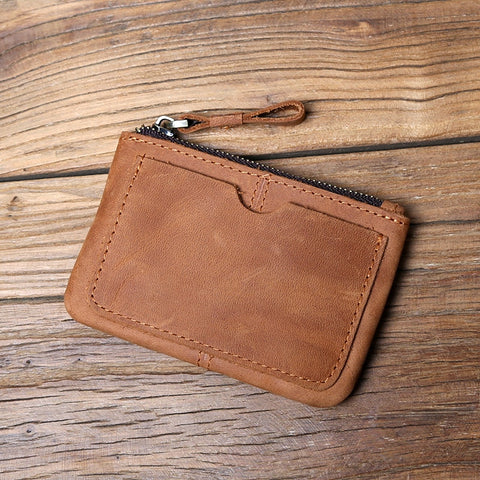 First Layer Cowhide Leather Mini Men's Wallet