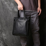 Top Layer Cowhide Leather Men's Business Handbag