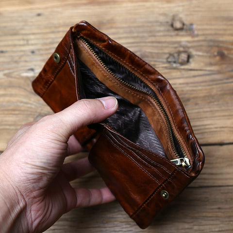 Men's Cowhide Retro Wallet