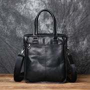 Top Layer Cowhide Leather Men's Business Handbag