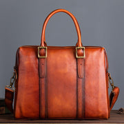 Men Vintage Handmade Leather Polish Handbag