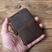 First Layer Cowhide Leather Mini Men's Wallet