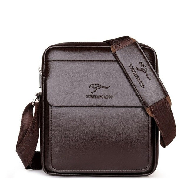 Vertical Business Leather Shoulder Bag