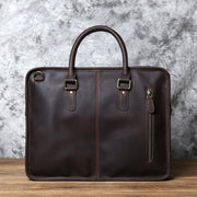 Mad Horse Style Leather Men Briefcase