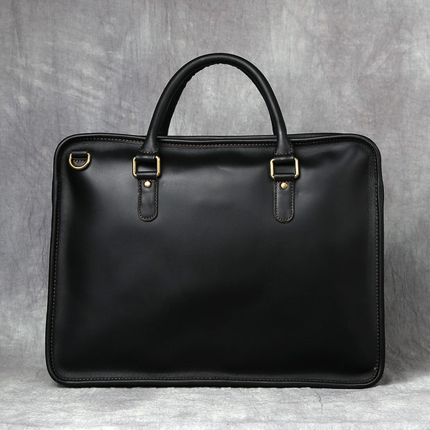 Mad Horse Style Leather Men Briefcase