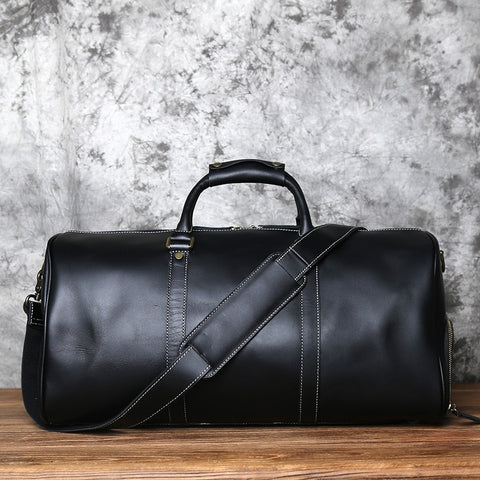 First Layer Cowhide Leather Travel Bag