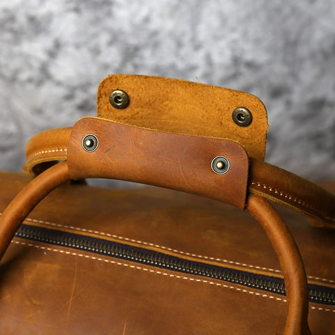 First Layer Cowhide Leather Travel Bag