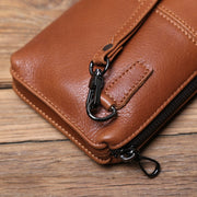 Men's First Layer Cowhide Leather Long Wallet