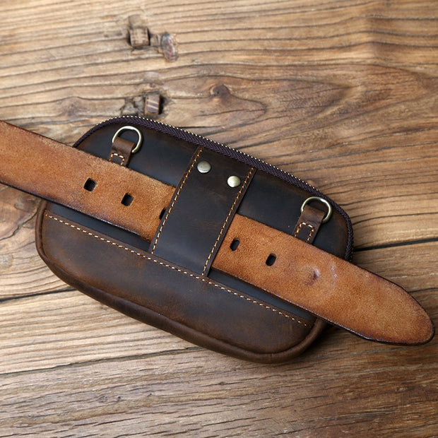 Crazy-horse Leather Waist Bag