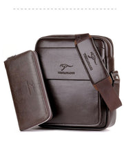 Vertical Business Leather Shoulder Bag