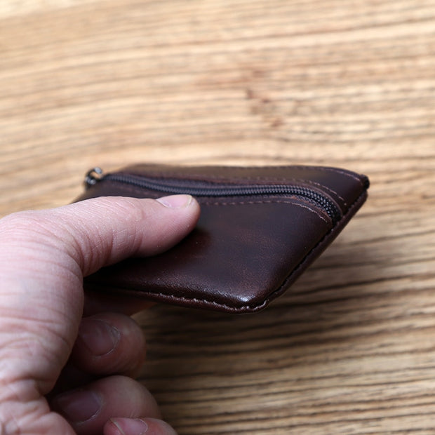 Top Layer Cowhide Leather Mini Coin Purse