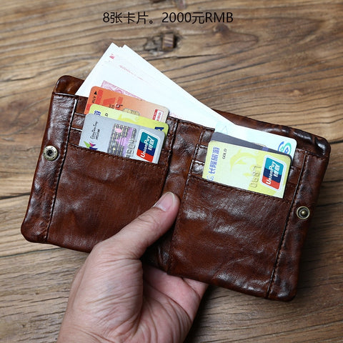 Men's Cowhide Retro Wallet