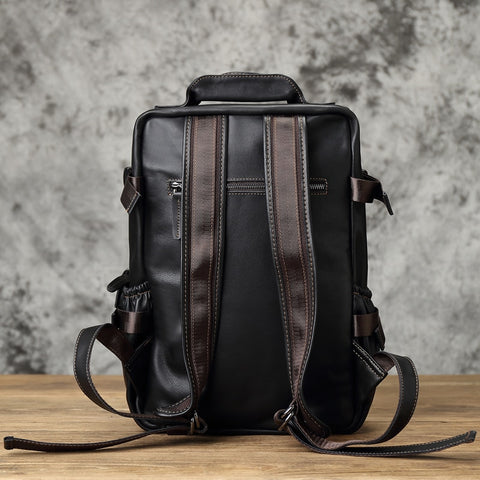 First Layer Cowhide Leather Men's Backpack