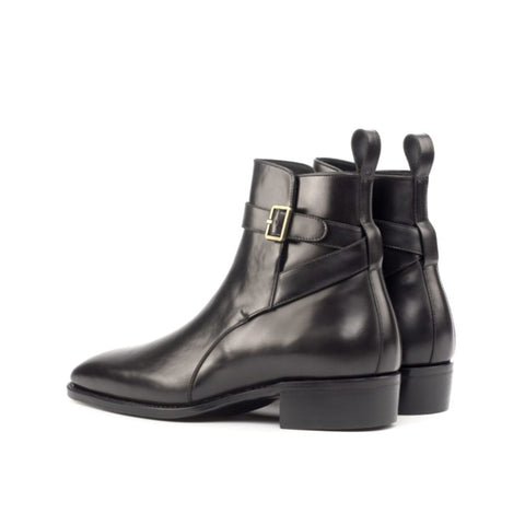 Genuine Leather Jodhpur Boots - Winter Black