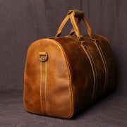 Retro Crazy Horse Cowhide Leather Men's Travel Bag