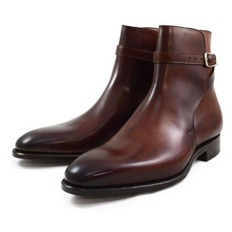 Genuine Leather Jodhpur Boots - Dark Brown