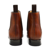 Genuine Leather Chelsea Boots - Winter Brown