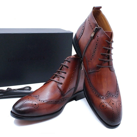 Lace Up Pointed Toe Men Dress Shoes