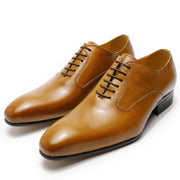 Hand-Polished Lace Up Pointed Toe Men Shoes