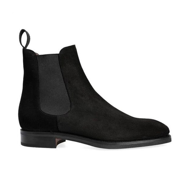 Genuine Leather Professional Chelsea Boot - Black Velvet