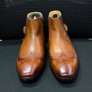 Real Cow Leather Classic Dress Boots for Men