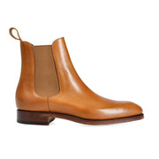 Genuine Leather Chelsea Boots - Brown