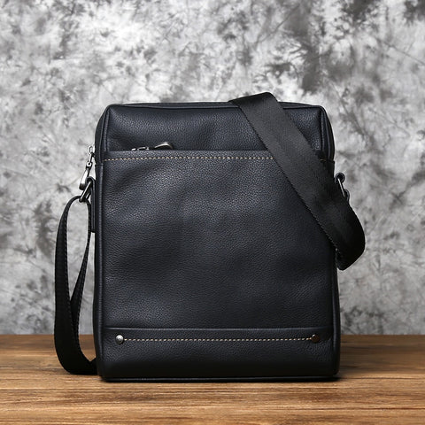 Top Layer Cowhide Leather Men's Messenger Business Bag