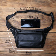 Men Genuine Leather Waist Bag