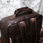 Top Layer Cowhide Leather Men's Top Layer Backpack