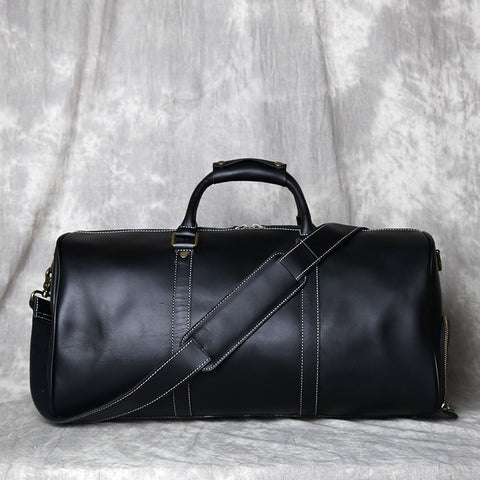 Luxurious Men's Crazy Horse Cowhide Leather Travel Bag