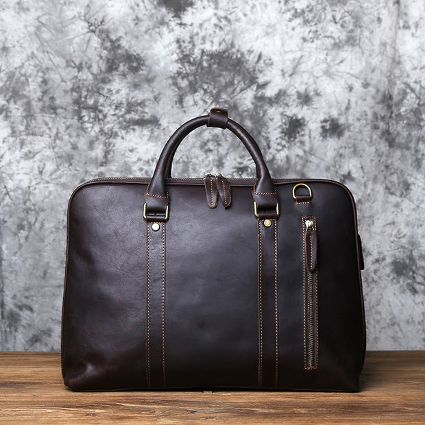 Vintage Handmade Leather Men Handbag