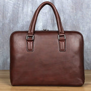 Top Layer Cowhide Leather Men's Briefcase