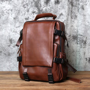 Top Layer Cowhide Leather Men's Top Layer Backpack