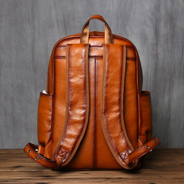 Genuine Leather Men's Retro Backpack