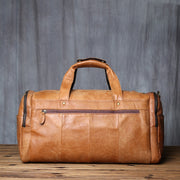 Top Layer Cowhide Leather Retro Men's Travel Bag