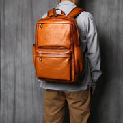 Genuine Leather Men's Retro Backpack