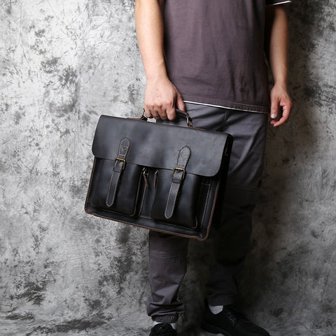 Retro Leather Men Handbag