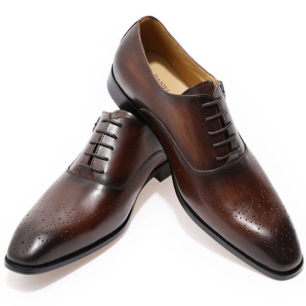 Elegant Men Genuine Leather Oxford Shoes