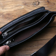 Men Genuine Leather Waist Bag