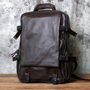 Top Layer Cowhide Leather Men's Top Layer Backpack