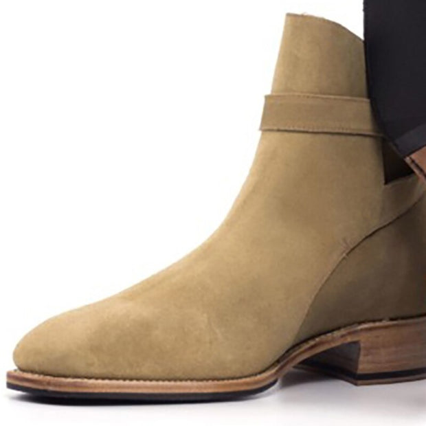 Genuine Leather Jodhpur Boots - Camel