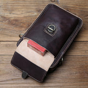 Vegetable Tanned Leather Mobile Phone Bag