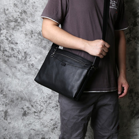 Fashion Men's Top Layer Cowhide Leather Shoulder Bag